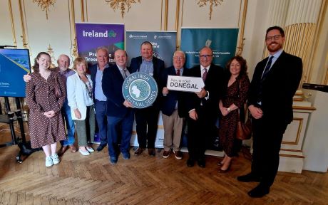 Donegal guests pictured at the launch of Donegal Connect (which takes place on 23rd to 25th September 2022) as part of the Global Irish Festival Series in the Irish Embassy in London on Wednesday 29 June 2022 are, from left to right – Ella Martin, Ray Martin, Marian Quinn, Seamus Quinn, Garry Martin, Brendan Vaughan, Tim Kelly, Richard Logue, Anne Marie Conlon and Dermot Skinnader.